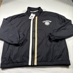 Champion Mens Gameday Full Zip Jacket Black XXL New